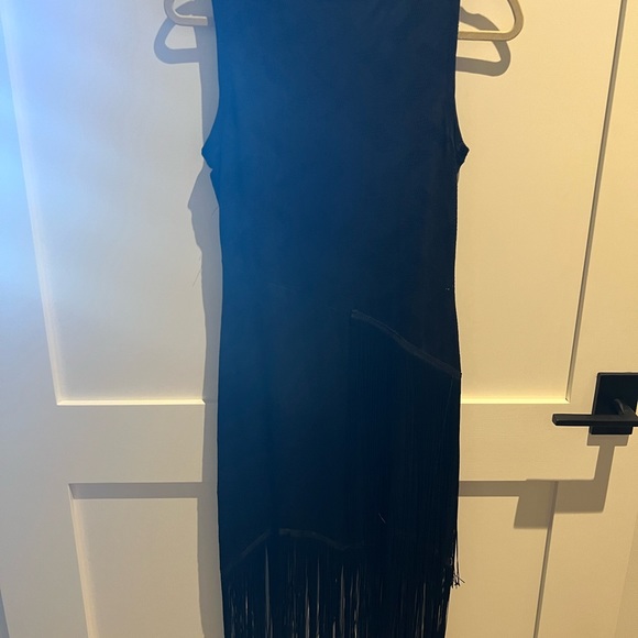 Gorgeous black midi tassle dress - Picture 2 of 5